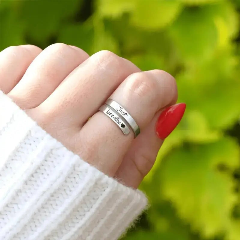 Silver Spiral Heart Ring Top100