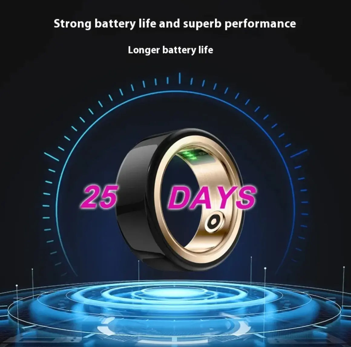 Ceramic Health Monitoring Smart Ring Top100