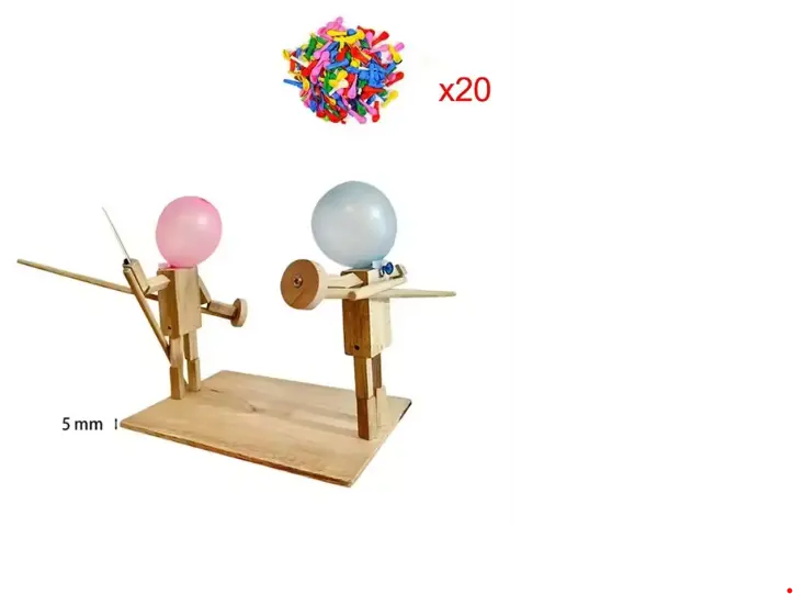 Handmade Balloon Heads Wooden Fighter Puppets Top100