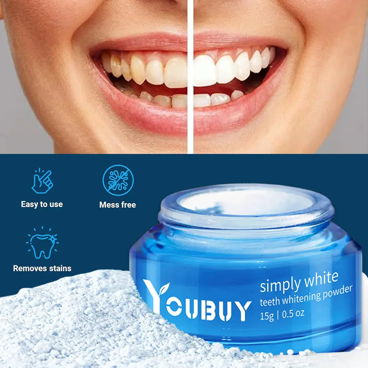 YOUBUY Teeth Whitening Brightening Powder Top100