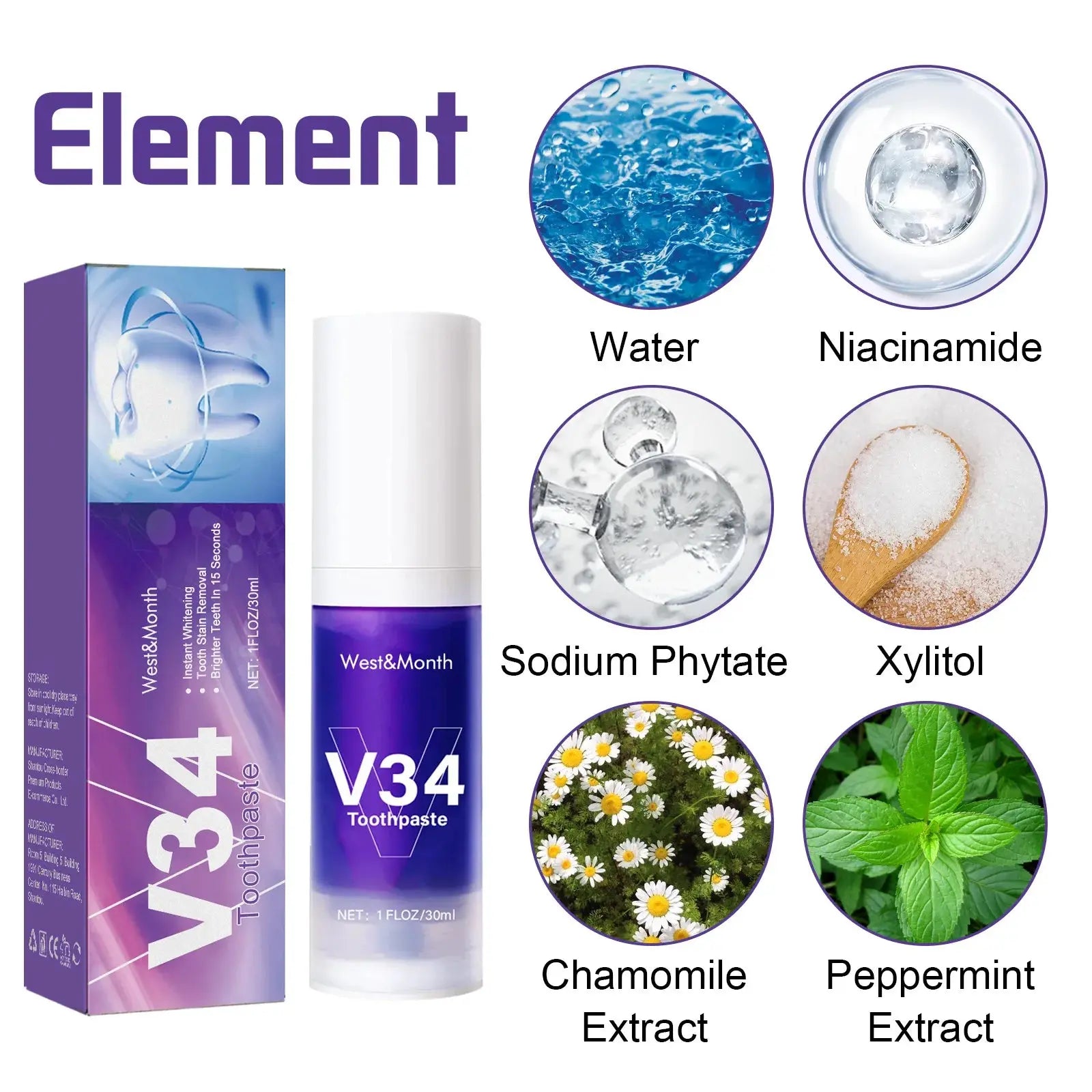 V34 Tooth Cleaning Mousse Top100
