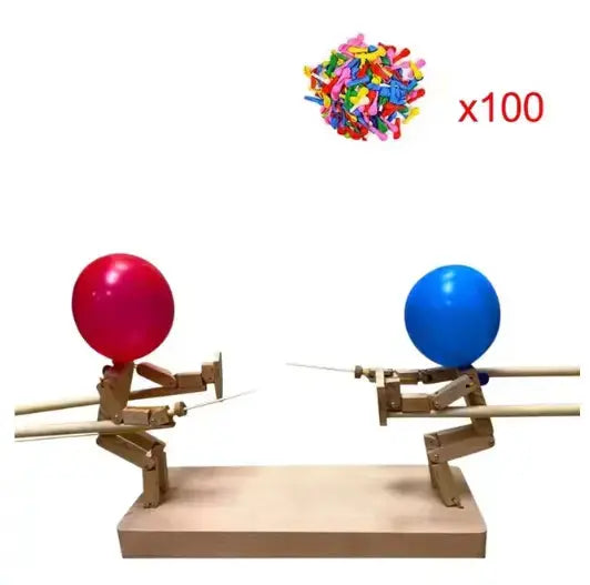 Handmade Balloon Heads Wooden Fighter Puppets Top100