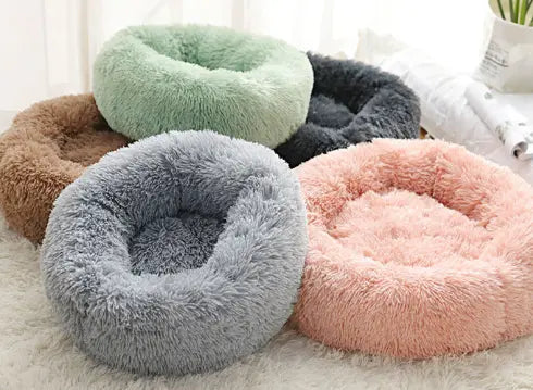 Round Plush Dog Bed for Small Dogs and Puppies Top100