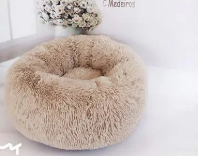 Round Plush Dog Bed for Small Dogs and Puppies Top100