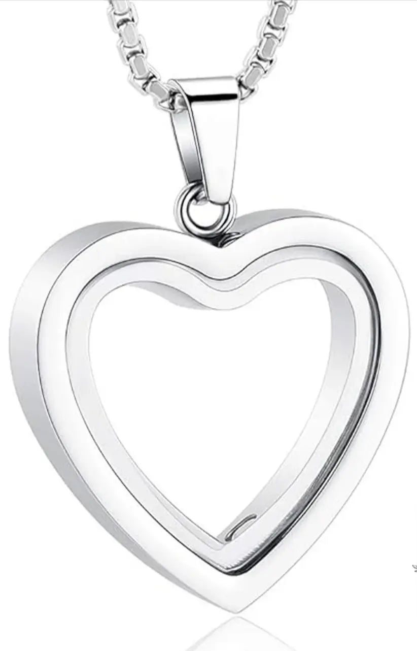 Heartfelt Remembrance: Stainless Steel Heart-Shaped Cremation Pendant Top100