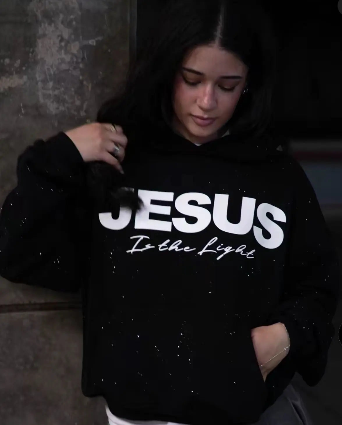Pullover Round Neck Hooded Sweatshirt Top100