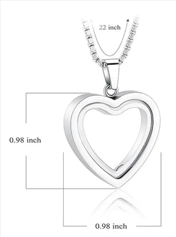 Heartfelt Remembrance: Stainless Steel Heart-Shaped Cremation Pendant Top100