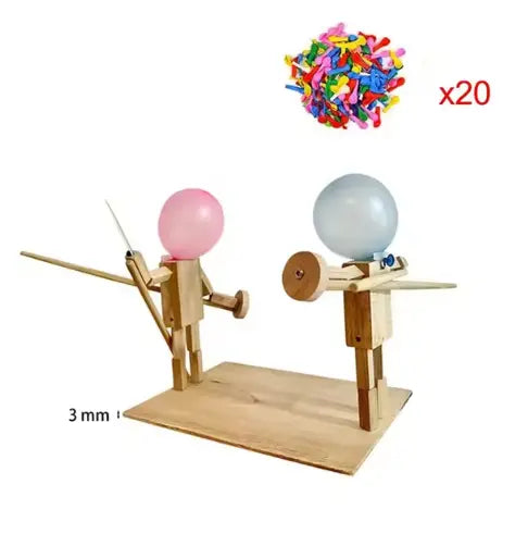 Handmade Balloon Heads Wooden Fighter Puppets Top100