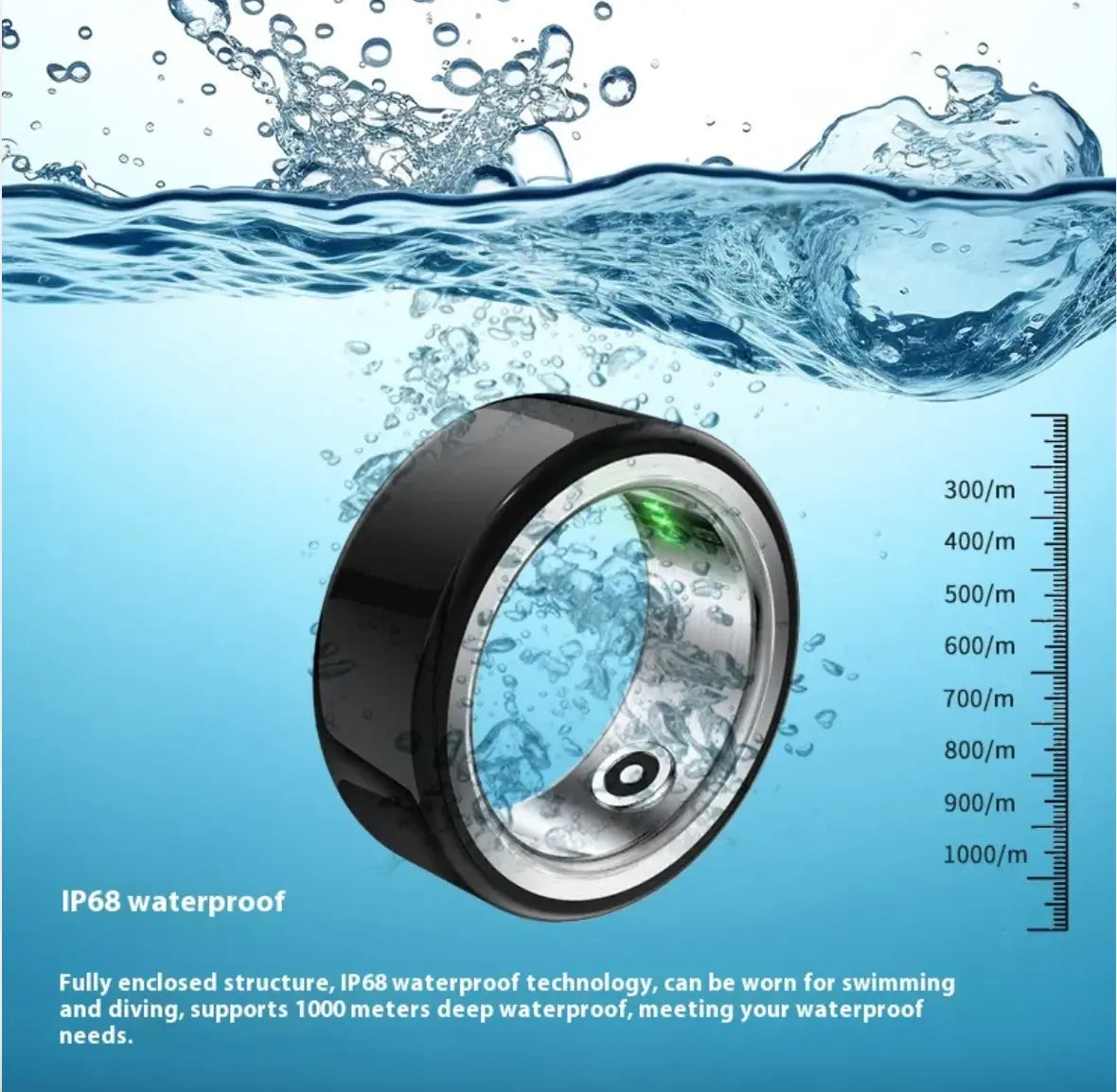 Ceramic Health Monitoring Smart Ring Top100