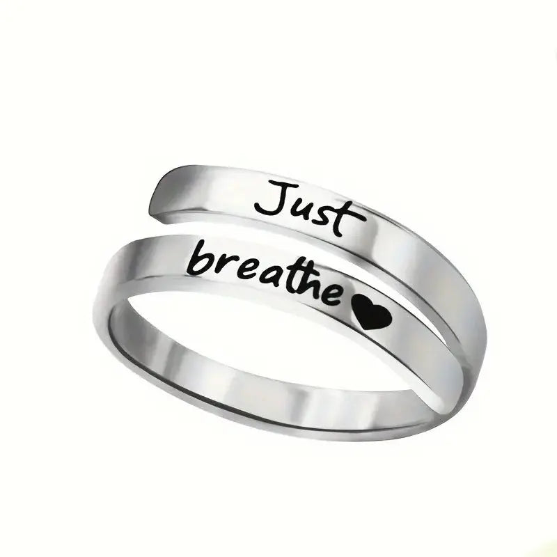 Silver Spiral Heart Ring Top100